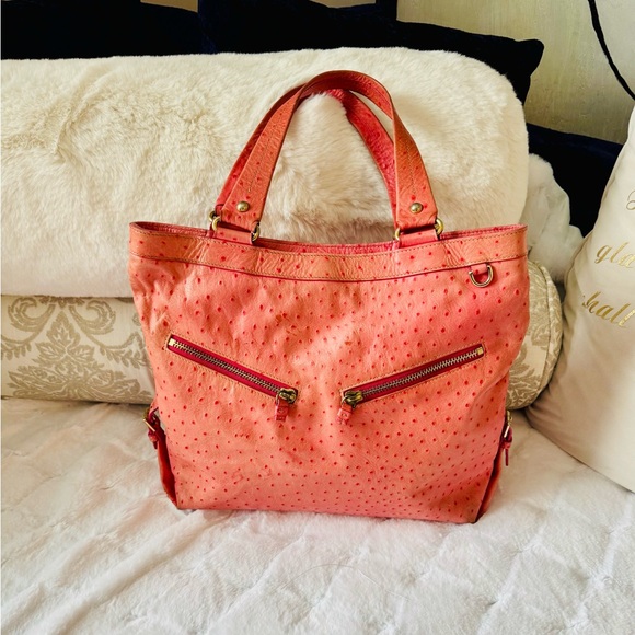 Dooney & Bourke Handbags - Dooney & Bourke Pink Shoulder Bag with Ostrich Texture (project)